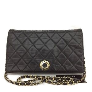 CHANEL Quilted Lambskin Matelasse Logos Bag